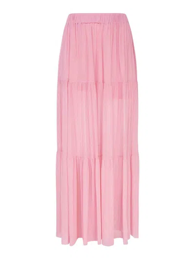 Fisico Cristina Ferrari Ruffled Skirt In Nude & Neutrals