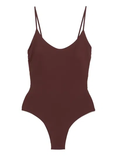 Fisico Cristina Ferrari Scoop-neck Swimsuit In Brown