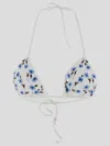 Fisico Cristina Ferrari Bikinioberteil Mit Blumenstickerei In White