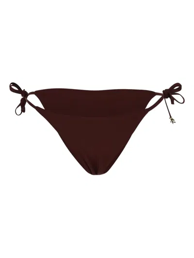 Fisico Bikinihöschen Mit Schnürung In Burgundy