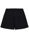 Fisico Cristina Ferrari Fisico Microfibre Black Shorts With Elasticated Waist