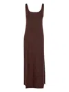 Fisico Cristina Ferrari Sleeveless Maxi Dress In Brown