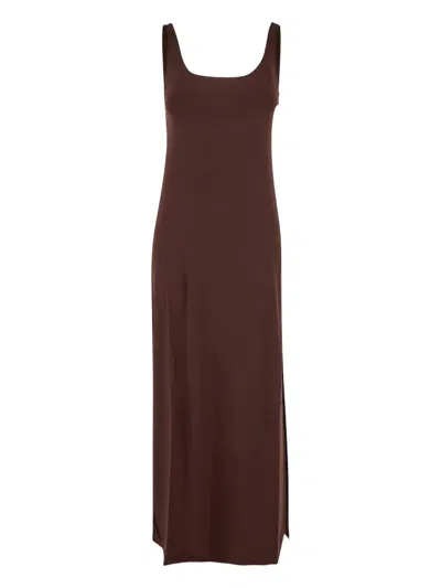 Fisico Cristina Ferrari Sleeveless Maxi Dress In Brown