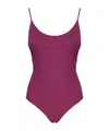 Fisico Cristina Ferrari Solid Color One-piece Swimsuit In Red