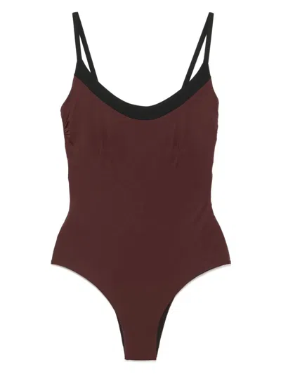 FISICO CRISTINA FERRARI UNDERWIRE-CUP TWO-TONE SWIMSUIT