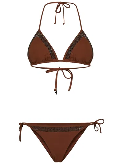 Fisico Swimsuit In Brown