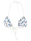 Fisico Cristina Ferrari Bikinioberteil Mit Blumenstickerei In White