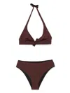 Fisico Cristina Ferrari Triangle-cup Bikini In Brown
