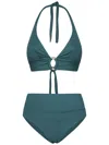 Fisico Cristina Ferrari Fisico Triangle Top Microfiber Bikini With High-waisted Briefs