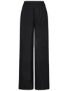 Fisico Cristina Ferrari Fisico Relaxed Fit Black Trousers With Drawstring Waist