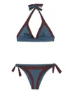 Fisico Cristina Ferrari Fisico Reversible Bikini Clothing In Blue