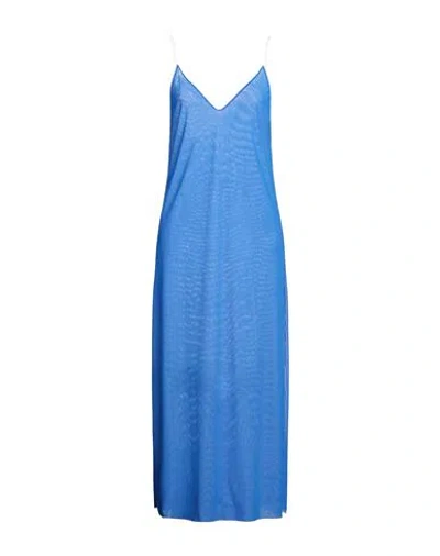Fisico Cristina Ferrari Fisico Woman Maxi Dress Blue Size Xl Polyamide, Elastane