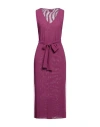 Fisico Cristina Ferrari Fisico Woman Maxi Dress Plum Size L Polyamide, Elastane In Purple
