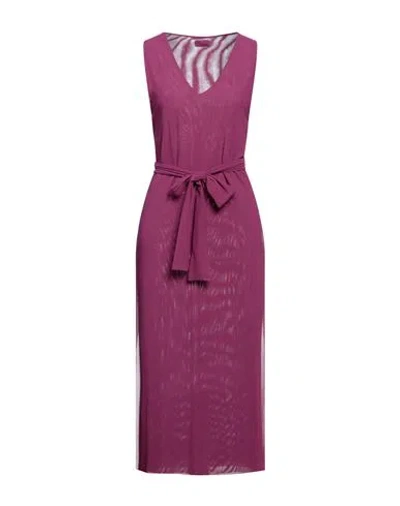 Fisico Cristina Ferrari Fisico Woman Maxi Dress Plum Size L Polyamide, Elastane In Purple