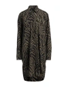 Fisico Cristina Ferrari Fisico Woman Midi Dress Military Green Size M Cotton