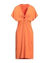 Fisico Cristina Ferrari Fisico Woman Midi Dress Orange Size M Polyamide, Elastane In Orange