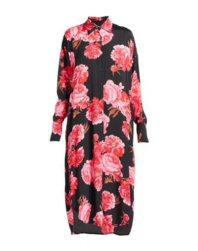 Fisico Woman Midi Dress Red Size S Viscose In Black