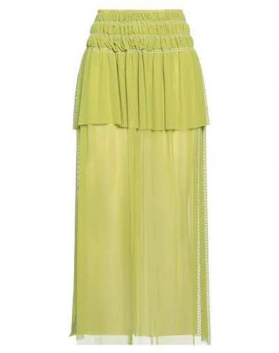 Fisico Woman Midi Skirt Lime Green Size S Polyacrylic, Elastane