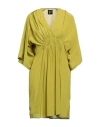 Fisico Cristina Ferrari Fisico Woman Mini Dress Acid Green Size L Viscose