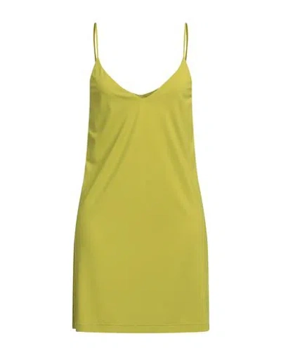 Fisico Woman Mini Dress Lime Green Size M Polyamide, Elastane