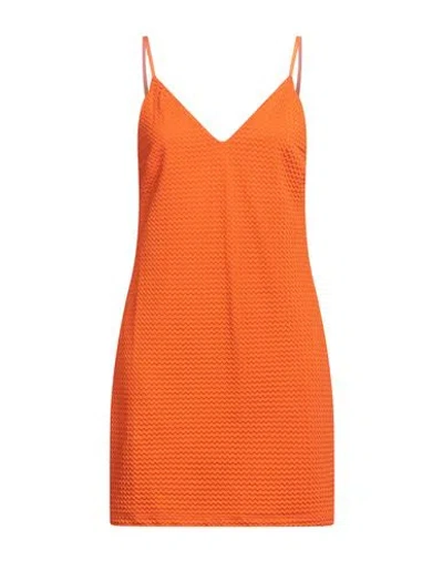 Fisico Cristina Ferrari Fisico Woman Mini Dress Orange Size Xs Polyamide, Elastane