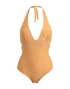 Fisico Cristina Ferrari Fisico Woman One-piece Swimsuit Camel Size S Polyamide, Elastane In Beige