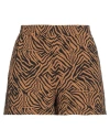 Fisico Cristina Ferrari Fisico Woman Shorts & Bermuda Shorts Brown Size L Polyamide, Elastane In Brown