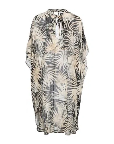 Fisico Woman Top Black Size M Viscose, Silk In Gray