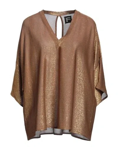 Fisico Cristina Ferrari Fisico Woman Top Light Brown Size L Viscose, Polyester, Polyamide In Beige