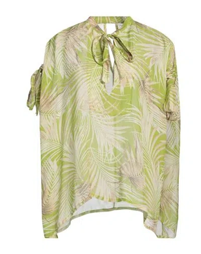 Fisico Woman Top Light Green Size M Viscose, Silk