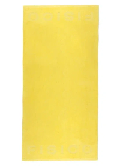 Fisico Yellow Cotton Beach Towel In Not Applicable