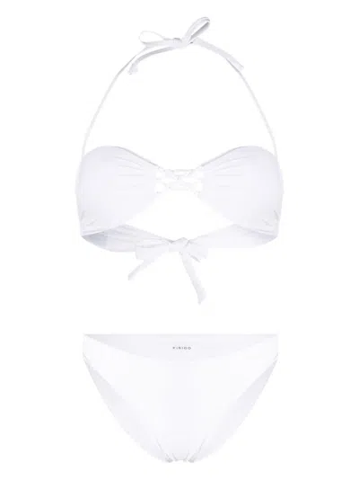 Fisico Braided-detail Halterneck Bikini In White