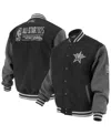 Fisll Men's And Women's Black 2025 All-star Game Full-snap Varsity Jacket In Black