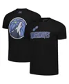Fisll Men's And Women's Black Minnesota Timberwolves Oversize Logo T-shirt In Black