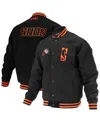 Fisll Men's And Women's Black Phoenix Suns Logo Man Shadow Collection Full-snap Varsity Jacket In Black