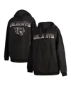 Fisll Men's Black Bethune-cookman Wildcats Puff Print Sliced Pullover Hoodie In Black