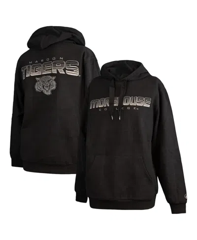 Fisll Men's Black Morehouse Maroon Tigers Puff Print Sliced Pullover Hoodie