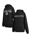 Fisll Men's Black Winston-salem State Rams Puff Print Sliced Pullover Hoodie In Black