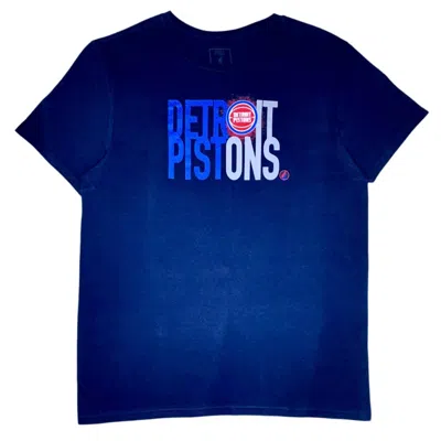 Fisll Men's Detroit Pistons Text Tee In Navy In Blue