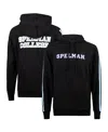 Fisll Men's  Black Spelman College Jaguars Oversized Stripes Pullover Hoodie In Black