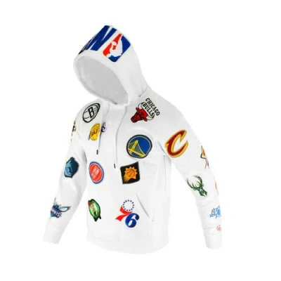 Fisll Unisex  White Nba All Over Logo Hoodie
