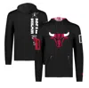 FISLL UNISEX FISLL X BLACK HISTORY COLLECTION  BLACK CHICAGO BULLS PULLOVER HOODIE