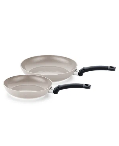 Fissler Ceratal Classic Ceramic Non-stick Frying Pan 2 Piece Set, 9.5" And 11" In Warm Gray