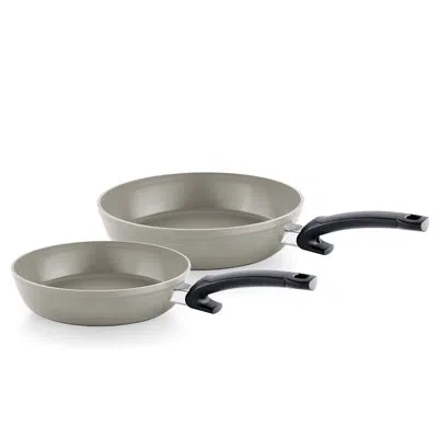 Fissler Ceratal Comfort Ceramic Non Stick Frying Pan, 2 Piece Set, Made Without Pfas In Gray
