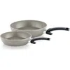 Fissler Ceratal Comfort Ceramic Non-stick Frying Pan Set In Warm Grey