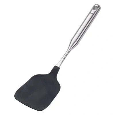 Fissler Essential Silicone Spatula Wok Turner, Heat-resistant Nonstick Spatula For Stir-fry & Woks, 18/10 St In Stainless Steel