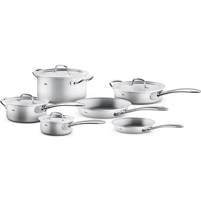 Fissler M5 Pro-ply 5-ply Stainless Steel 10 Piece Set In Silver