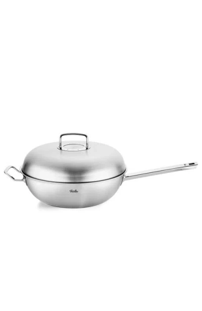 Fissler Original-profi Collection Stainless Steel Multi Ply Wok With High Dome Metal Lid