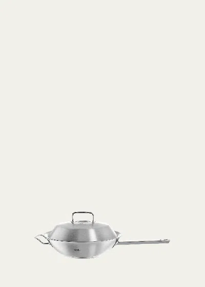 Fissler Original-profi Stainless Steel Wok With Lid, 12" In Gray