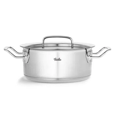 Fissler Original-profi Collection Stainless Steel Rondeau With Metal Lid In Silver